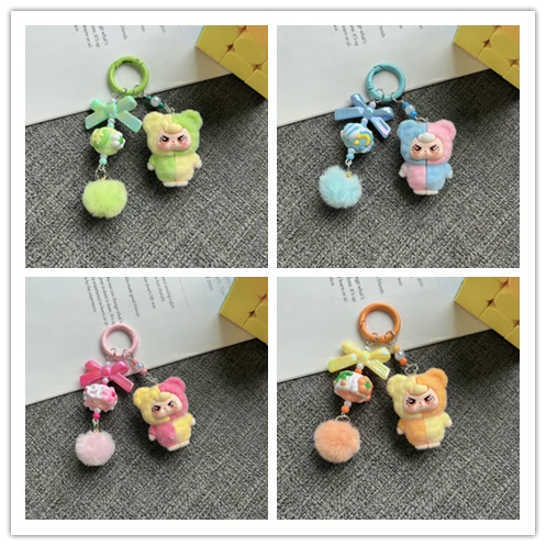 Kawaii Flocking Cartoon Keychain Set ATHLEXES