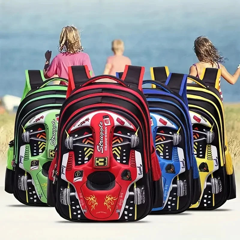 3D Waterproof Kids Car Backpack for School ATHLEXES