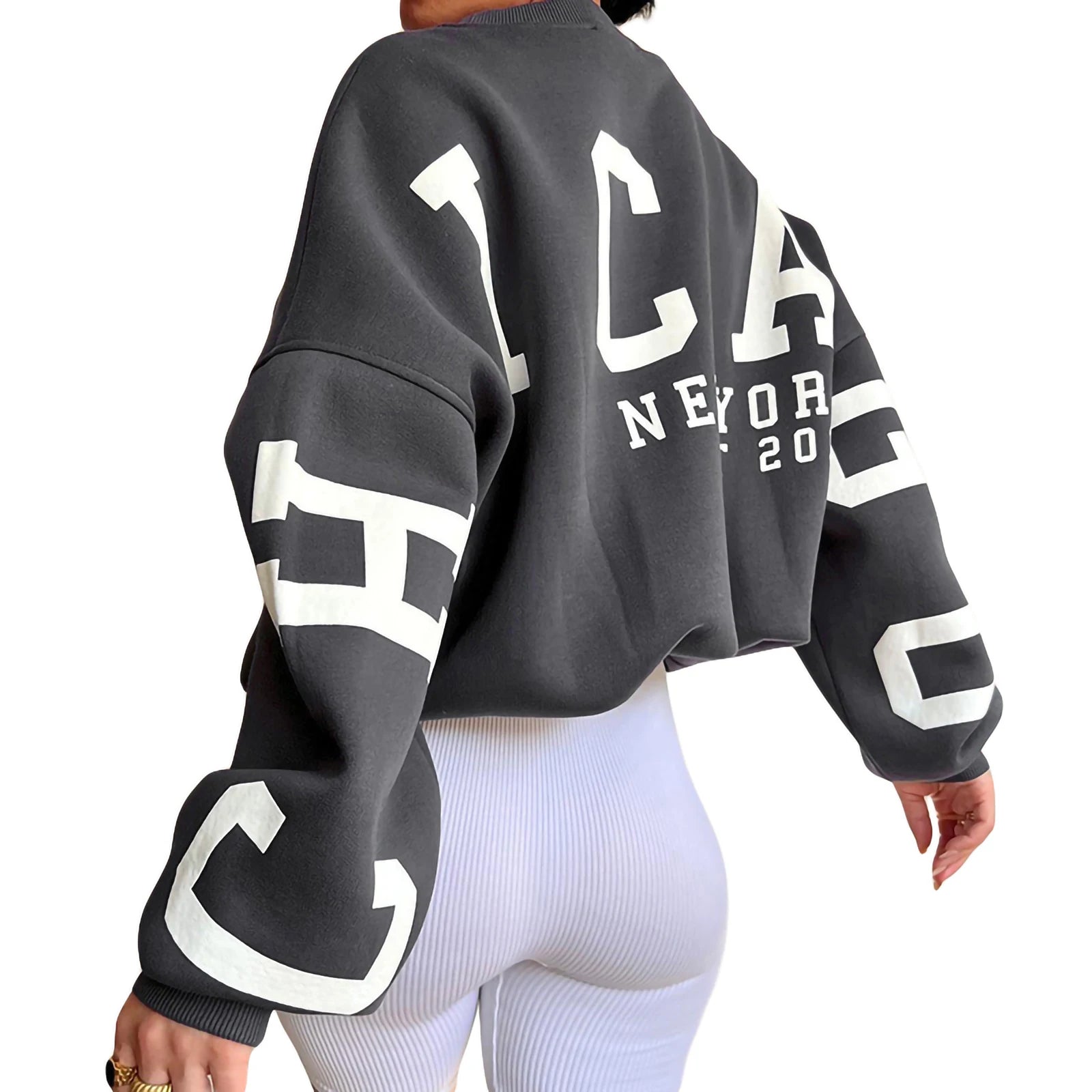 ChicStreet Trendy Oversized Letter Hoodie ATHLEXES