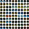 Dazzling Dragon Cat Eye Glass Cabochons - 50Pcs Set ATHLEXES