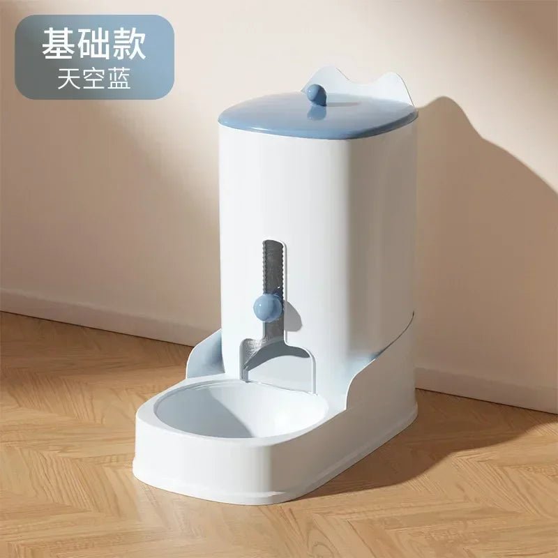 New Pet Cat Large Capacity Water Food Automatic Feeder Drinking Water Supplies Food Container Water Dispenser Dry Wet Separation ATHLEXES