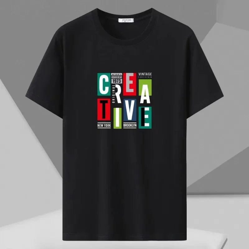 Plus Size Men's Cotton Printed Tee 7XL Oversized Top ATHLEXES
