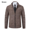 Velvet Warmth High Collar Cardigan for Men - Winter Knitwear ATHLEXES