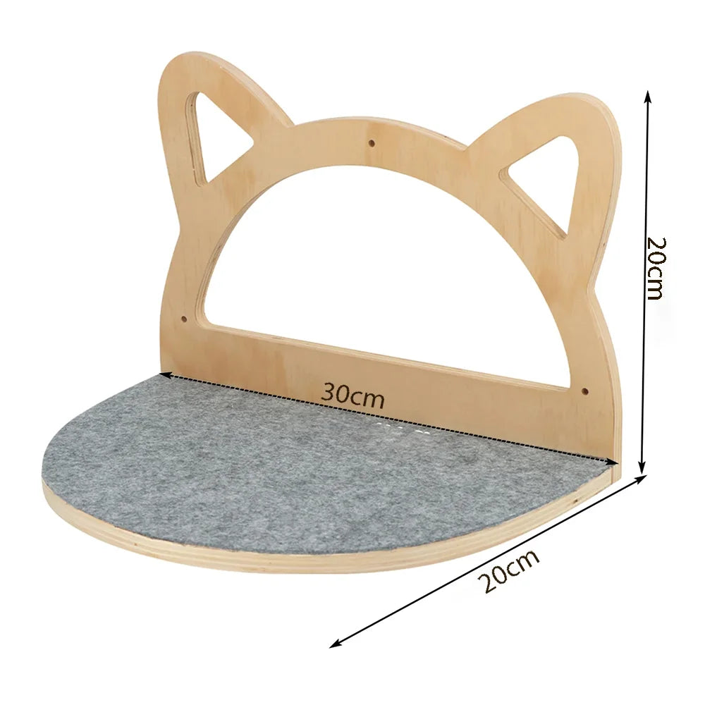 Wall-Mounted Wooden Cat Shelves ATHLEXES