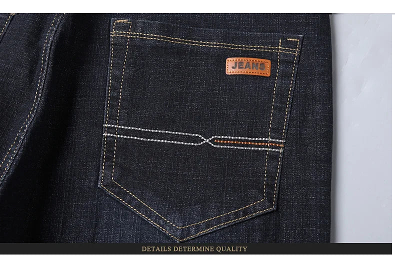 Classic Slim Fit Black Biker Jeans for Men ATHLEXES