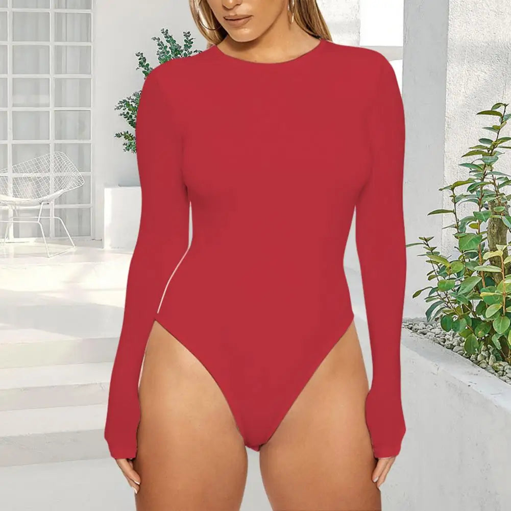 AllureFit Long Sleeve Bodycon Briefs Cut Bodysuit Tops ATHLEXES