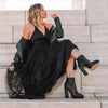 Onlymaker Women’s Chic Black Matte Ankle Boots with 12CM Heel ATHLEXES