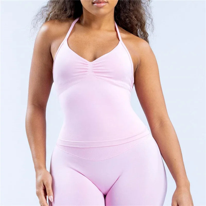 Seamless V Neck Fitness Tank Top for Women ATHLEXES