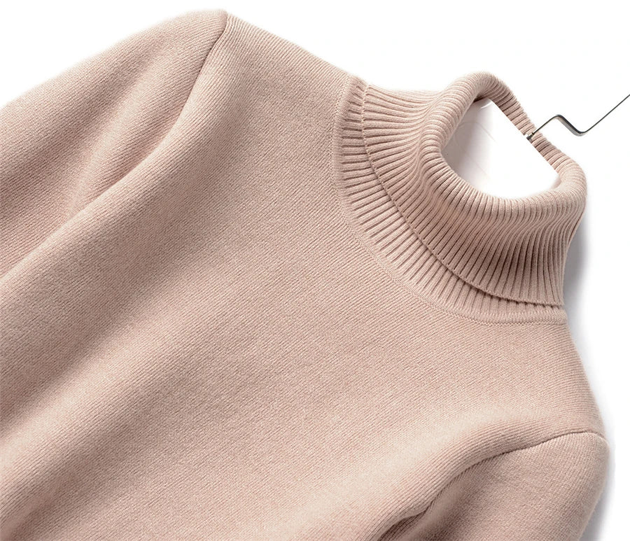 Korean Style Velvet Turtleneck Sweater for Women ATHLEXES
