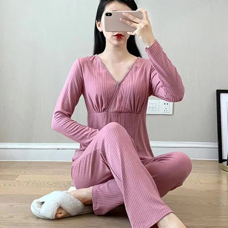 SereneMama Maternity Nursing Pajama Set ATHLEXES