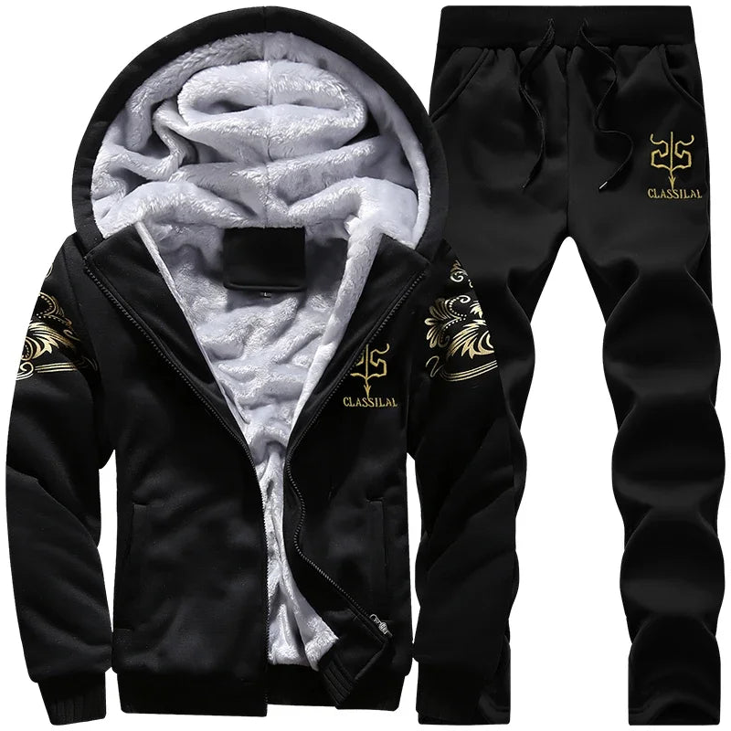 Men's Warm Hooded Sports Set for Autumn & Winter ATHLEXES