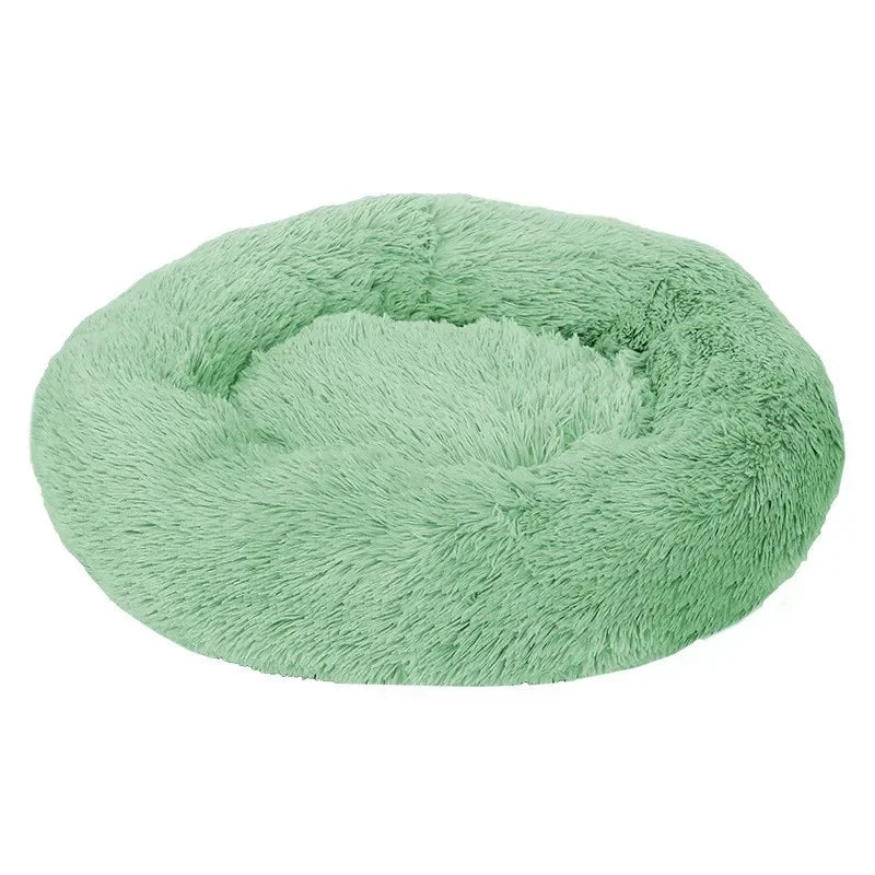 Plush Pet Bed Large Dogs Cats Soothing Round Mat Cozy Sleeping Pad Small Medium Animals Soft Cushion House 2024 New ATHLEXES