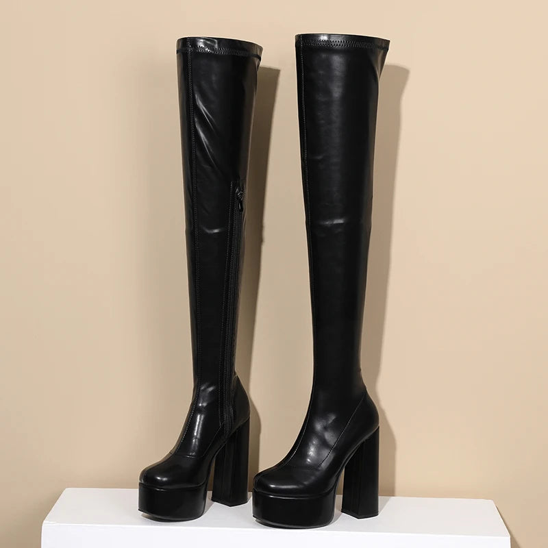 ChicSquare Over-The-Knee High Heel Boots ATHLEXES