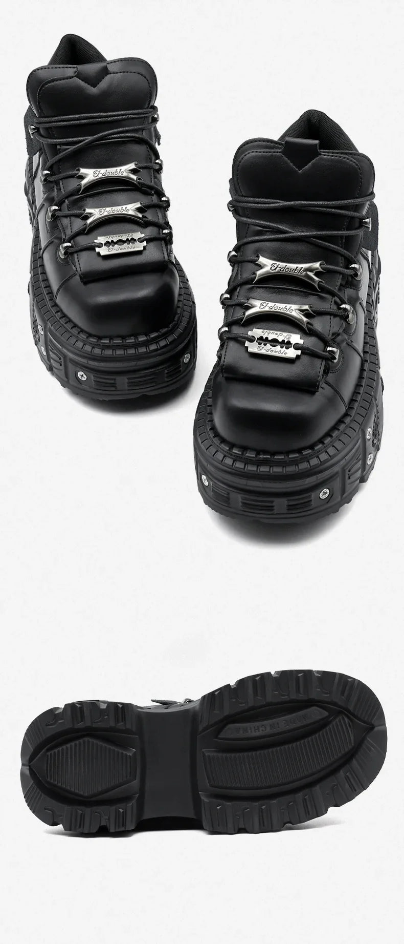 Gothic Chic Lace-Up Platform Ankle Boots ATHLEXES