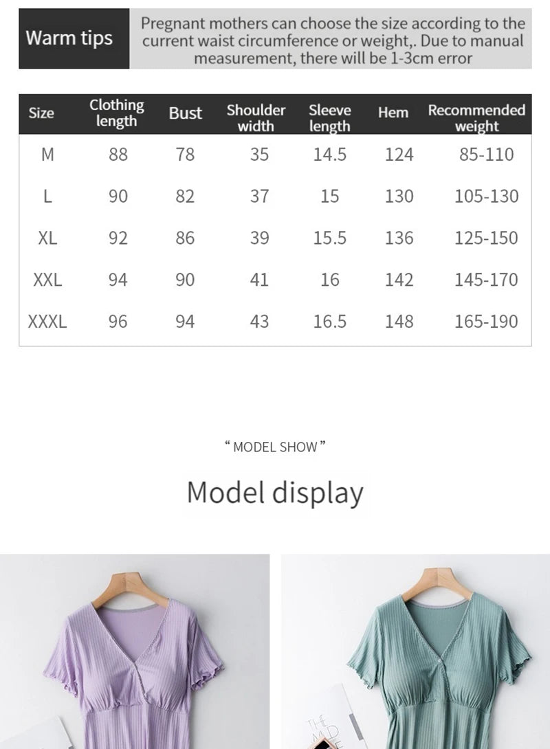 ComfortMaternity Modal Nursing Nightgown ATHLEXES