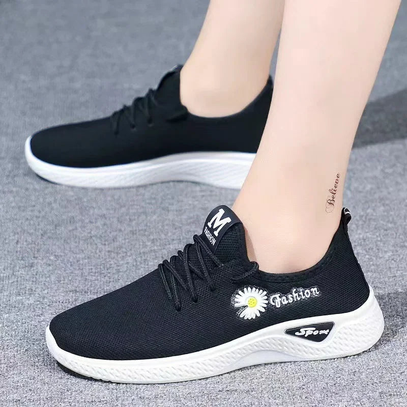 White Breeze Fly Woven Casual Mom Shoes ATHLEXES