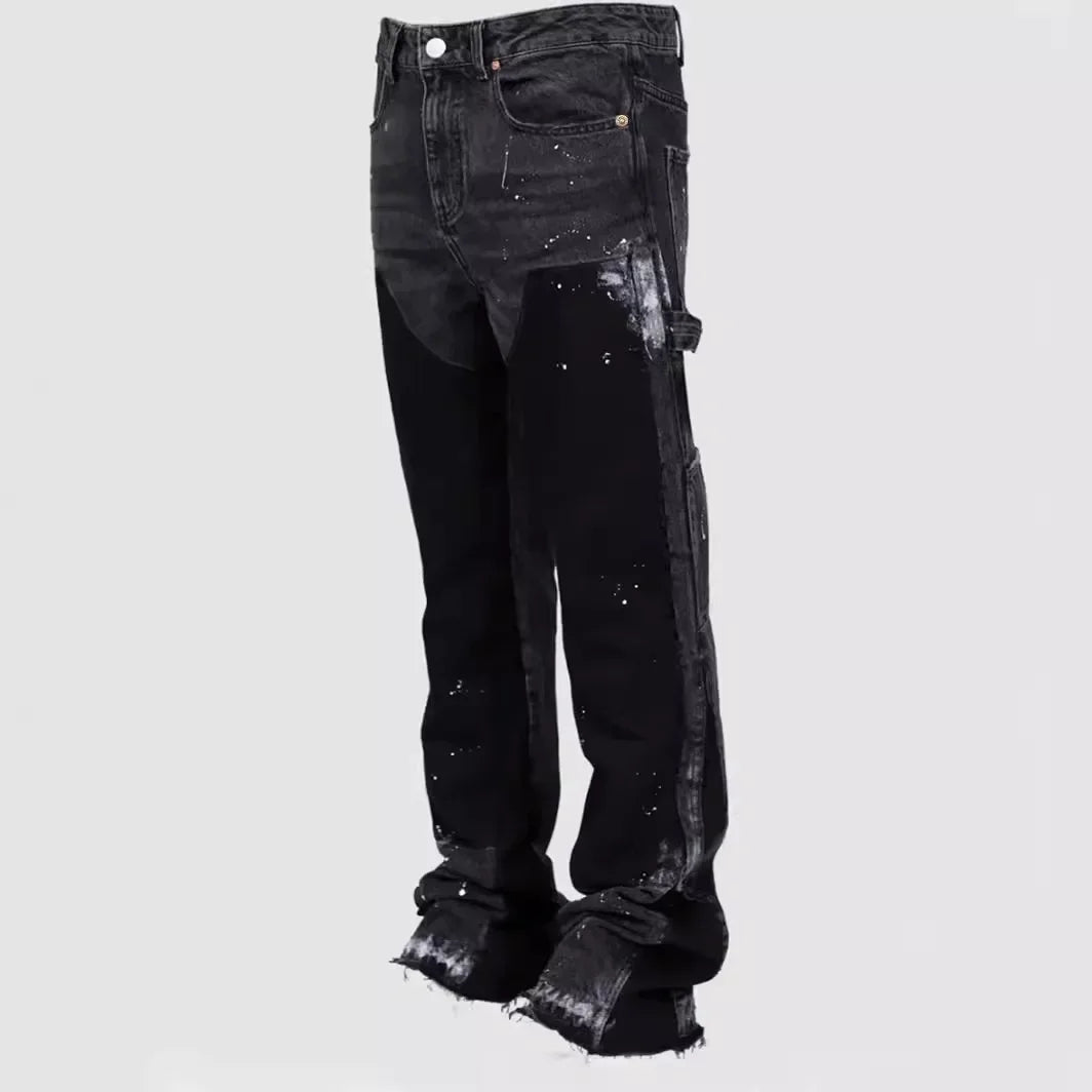 European American Patchwork Flared Denim Pants S-XXL ATHLEXES