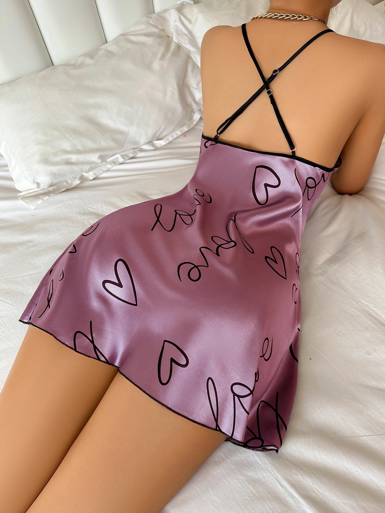 HeartPrint Casual Nightgown for Women ATHLEXES