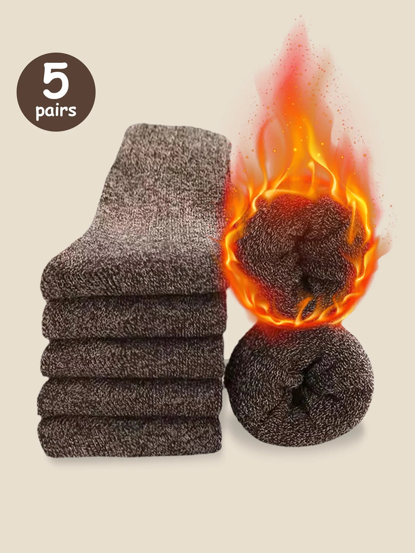CozyUp Solid Color Unisex Mid-Calf Socks Set ATHLEXES