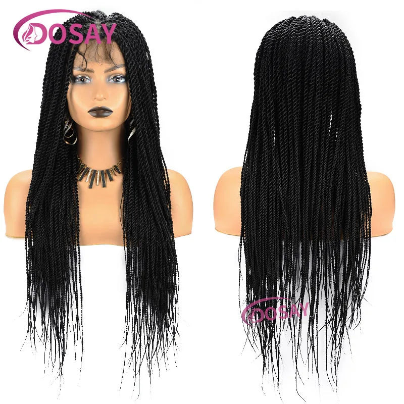 Goddess Twist Braided Lace Front Wig for Black Women ATHLEXES