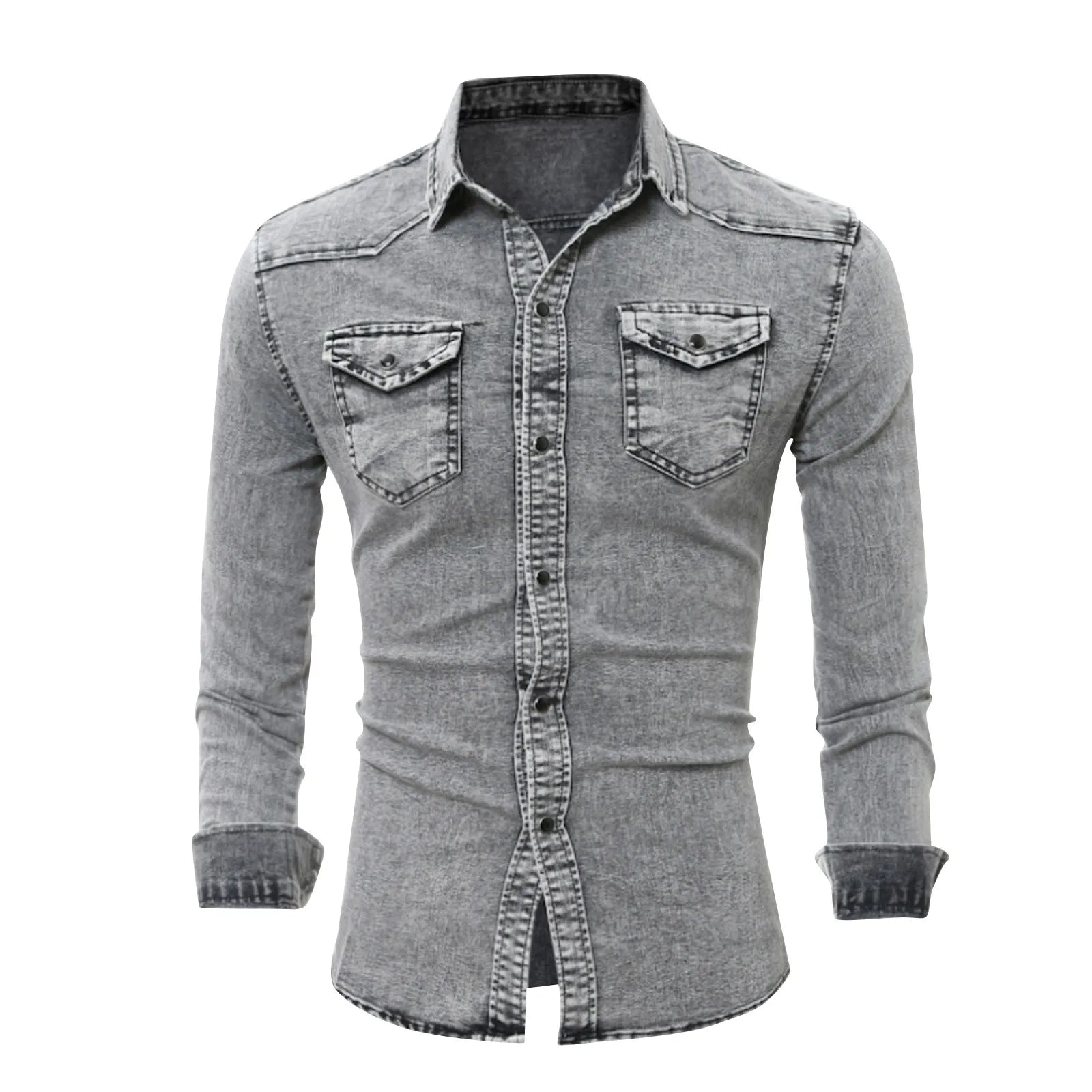 AutumnBlend Casual Denim Lapel Shirt ATHLEXES