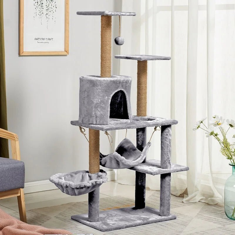 Multilevel Wooden Cat Climbing Tower ATHLEXES