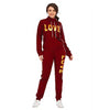 Chic Love Print High Neck Hoodie and Pants Set ATHLEXES