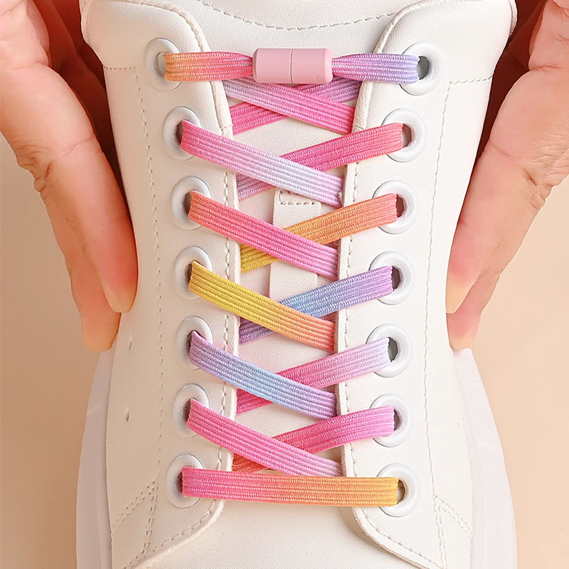 Colorful No Tie Elastic Shoelaces for Kids and Adults ATHLEXES
