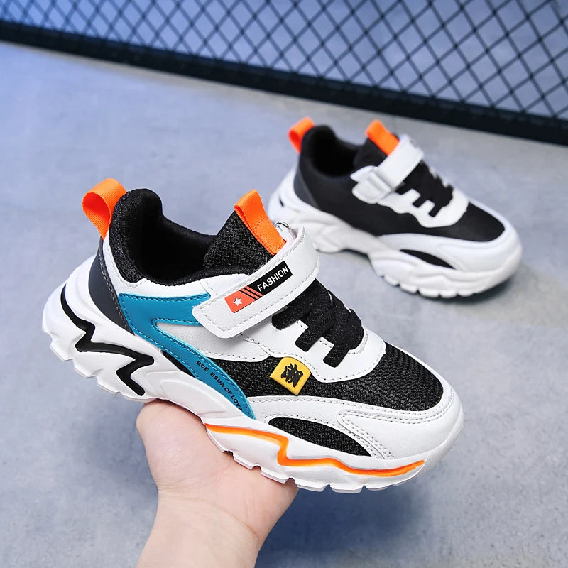 BreezeStride Leather Kid Sneakers for Active Boys ATHLEXES