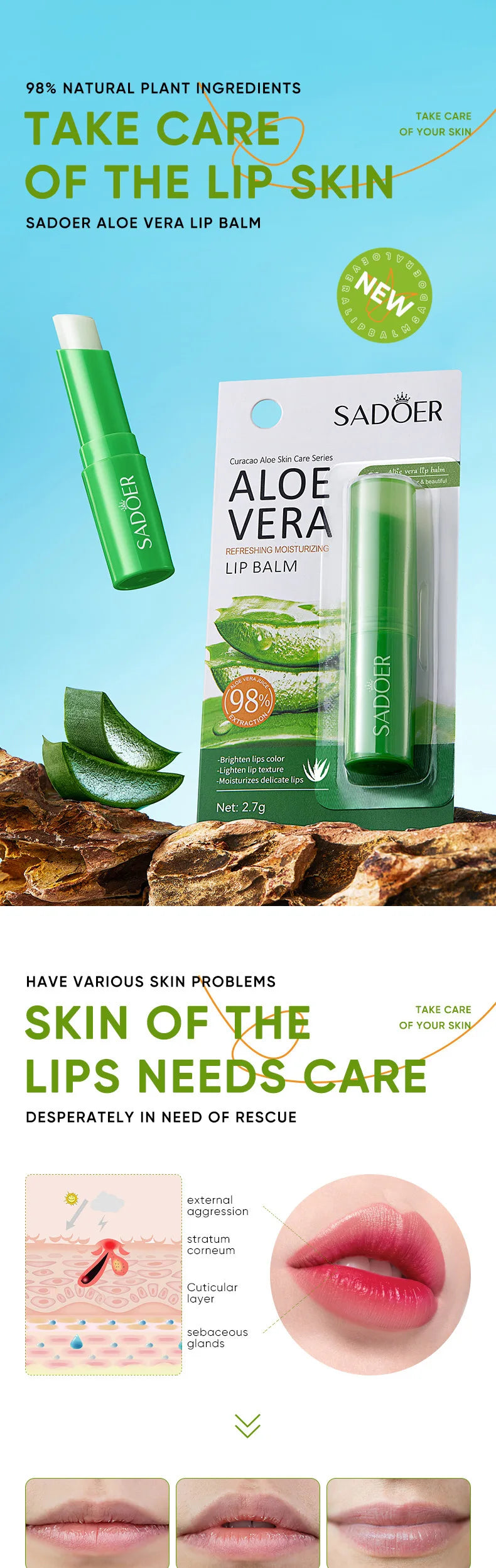 LIPNOURISH Vitamin C Aloe Lip Balm ATHLEXES