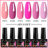 NailArt Pro 6pc UV Gel Polish Kit for Manicure ATHLEXES