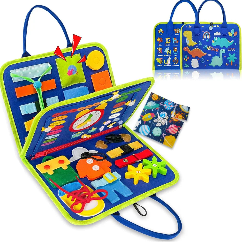 Toddler Sensory and Educational Busy Board Backpack ATHLEXES