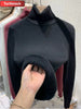Korean Style Velvet Turtleneck Sweater for Women ATHLEXES