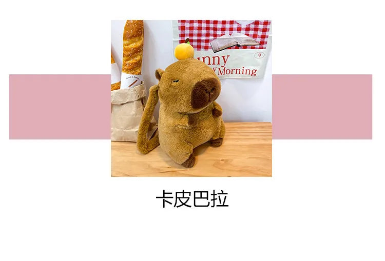 Kawaii Capybara Plush Backpack for Kids ATHLEXES