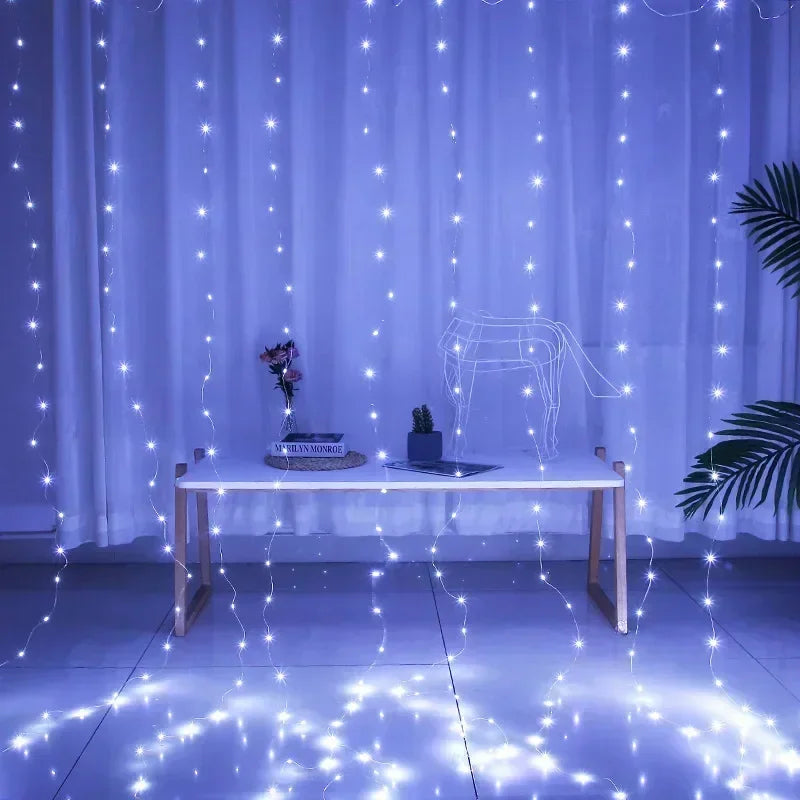 FairyGlow 8 Mode LED Curtain String Lights ATHLEXES