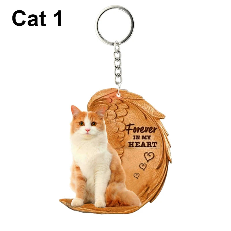 Heartfelt Dog Angel Pendant Keychain ATHLEXES