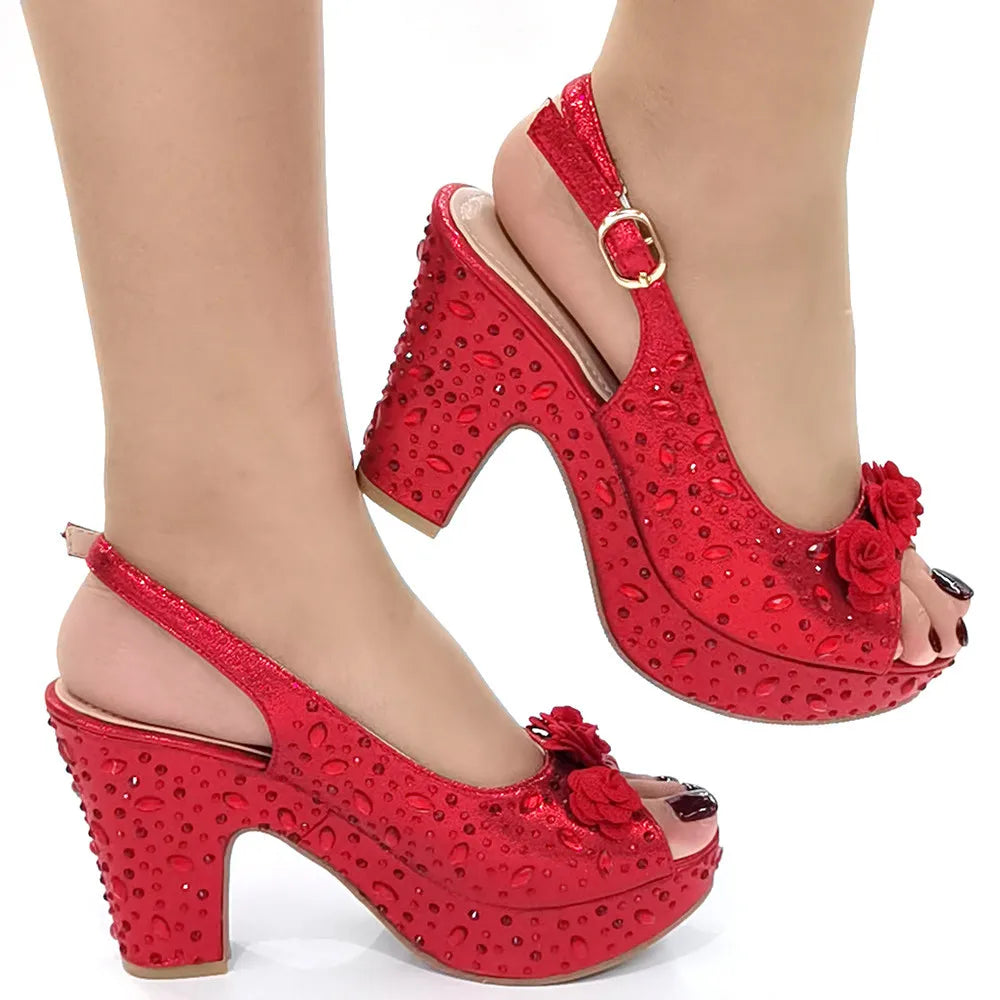 Radiant Silver High Heel Bling Party Mules for Women ATHLEXES
