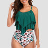Vintage Ruffle Ruched High Rise Bikini Set ATHLEXES