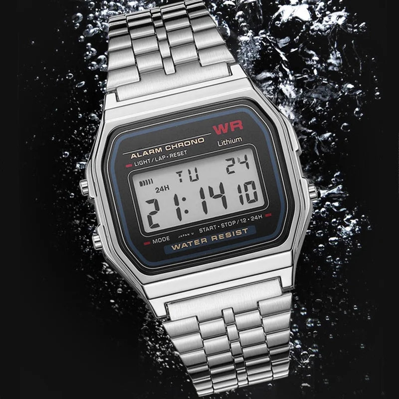 RetroLux Waterproof Digital Band Watch ATHLEXES