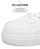 LuxeLite Breathable White Lace-Up Sneakers for Women ATHLEXES