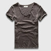 VogueFit Solid Cotton V-Neck Slim Fit T-Shirt for Men ATHLEXES