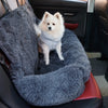 Plush Car Nest Travel Car Kennel Removable And Washable Pet Car Nest Portable Car Seat Dark Gray Extra Large Can Sit Double Pet ATHLEXES