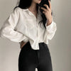Elegant Casual White Long Sleeve Blouse ATHLEXES