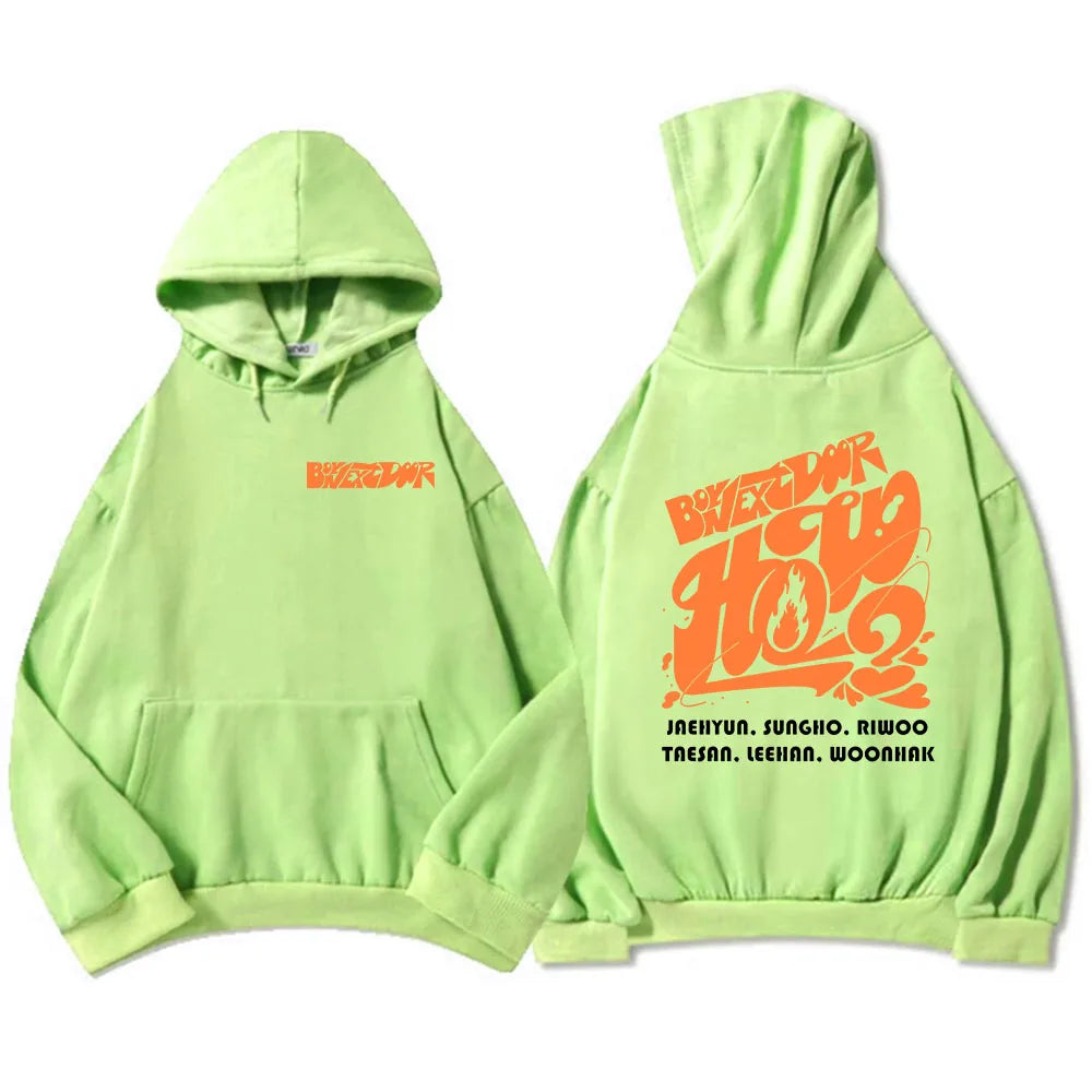 BOYNEXTDOOR Graphic Hooded Sweatshirt for Men ATHLEXES