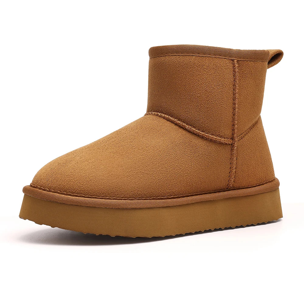 Bebealy Women's Classic Platform Mini Snow Boots - Warm & Waterproof ATHLEXES