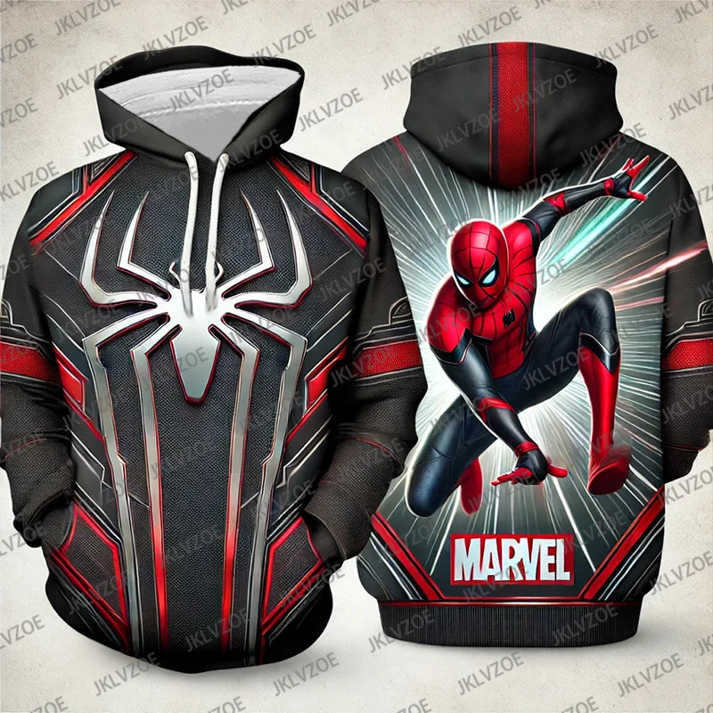 SpiderMan & Captain America 3D Print Oversized Hoodie ATHLEXES