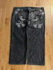 Retro Spliced Denim Trousers for Trendy Couples ATHLEXES