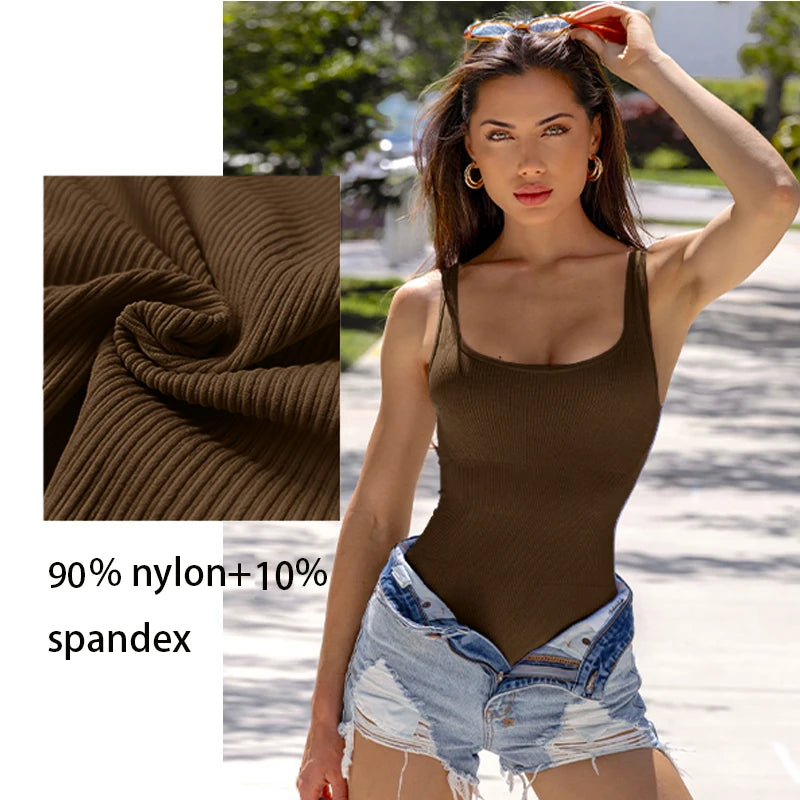 GUUDIA Ribbed Tummy Control Shaping Jumpsuit ATHLEXES