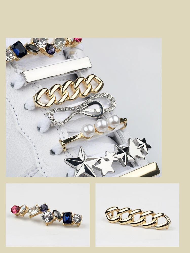 GlamCharm Rhinestone Shoelace Buckles for Sneakers ATHLEXES