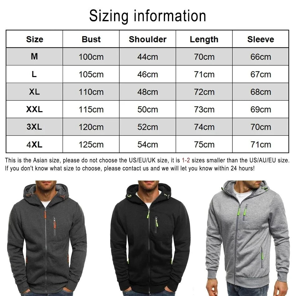 UrbanStyle Men's Hooded Zipper Jacket with Custom Logo ATHLEXES